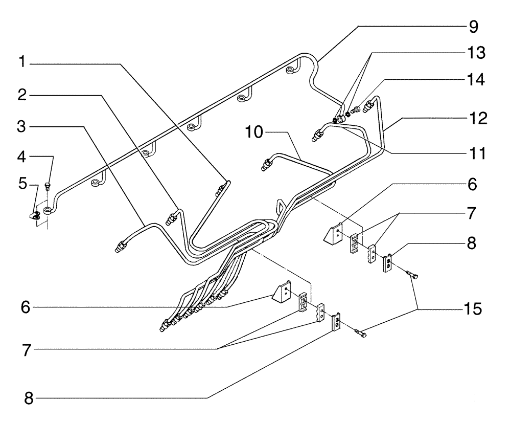 Схема запчастей Case 885 - (03-10[02]) - ENGINE FUEL LINE (03) - FUEL SYSTEM