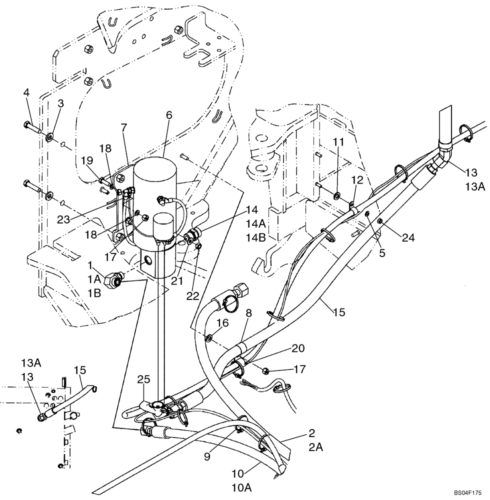 Схема запчастей Case 521D - (05-07A) - HYDRAULICS - STEERING, AUXILIARY (05) - STEERING