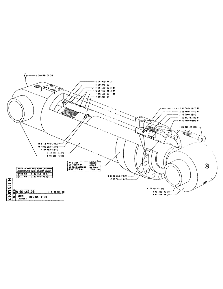 Схема запчастей Case 160CL - (176) - CYLINDER (07) - HYDRAULIC SYSTEM