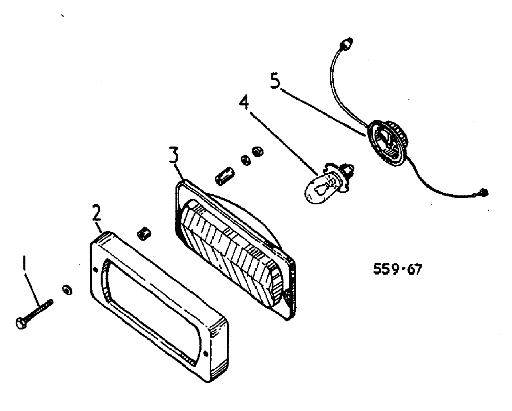 Схема запчастей Case 3400 - (059) - WORKLIGHT (55) - ELECTRICAL SYSTEMS