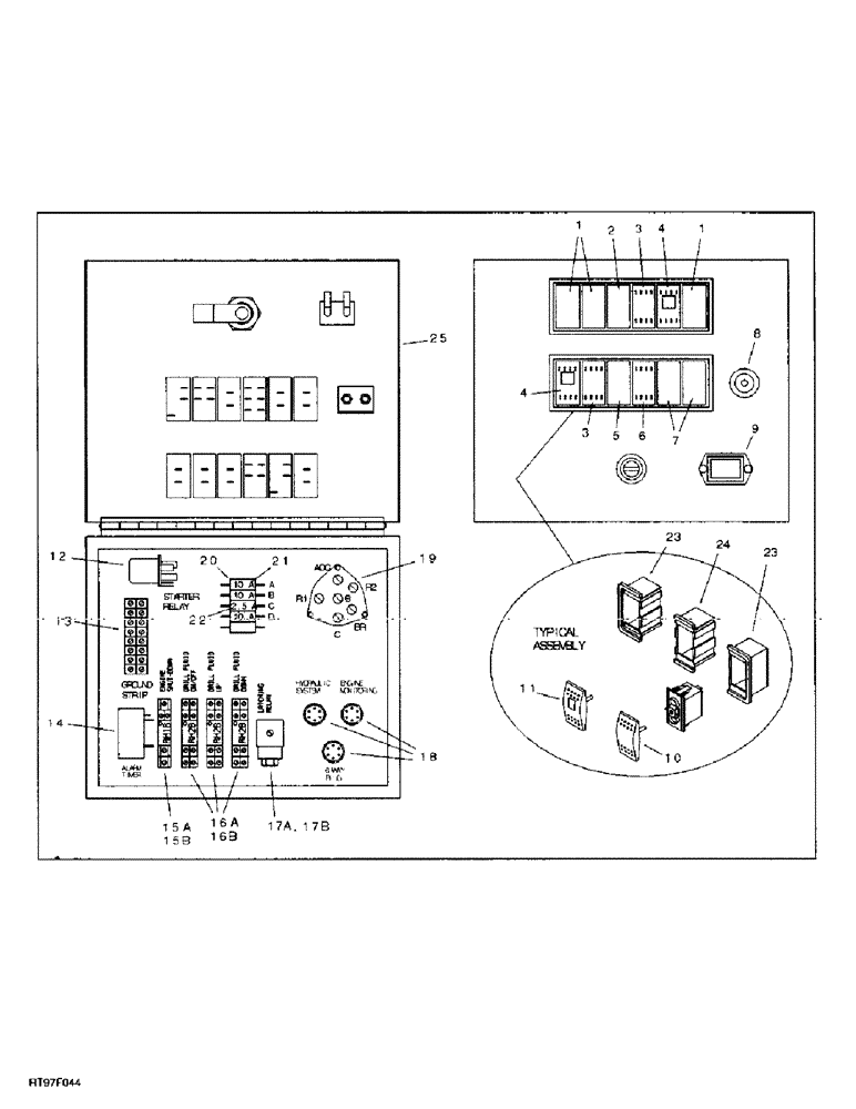 Схема запчастей Case BPDHP335 - (9-16) - CONTROL PANEL 