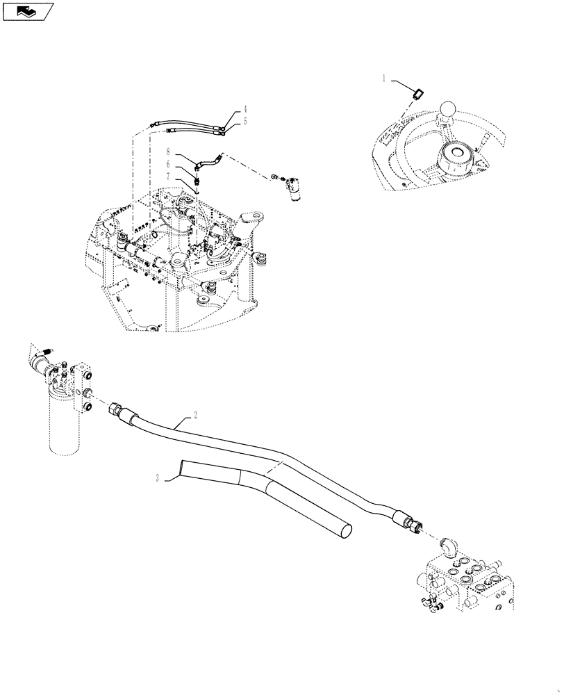 Схема запчастей Case 521F - (41.200.06) - SECONDARY STEERING NO JOYSTICK (41) - STEERING