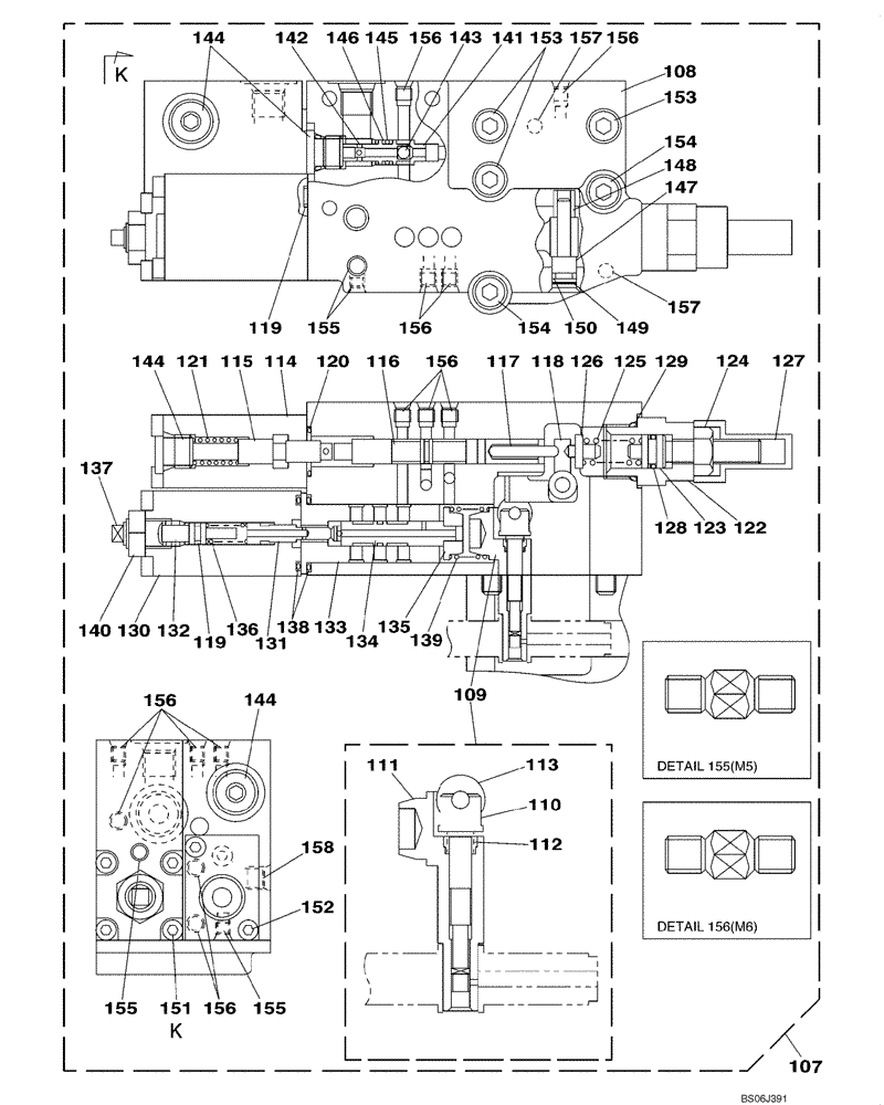 Схема запчастей Case CX130 - (08-125) - KNJ3000 PUMP ASSY, HYDRAULIC - REGULATOR (08) - HYDRAULICS