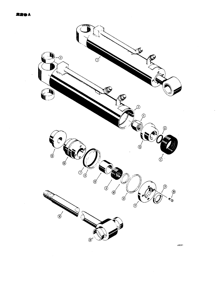 Схема запчастей Case 450 - (229A) - D39096 AND D42415 ULRICH CLAM CYLINDERS (07) - HYDRAULIC SYSTEM