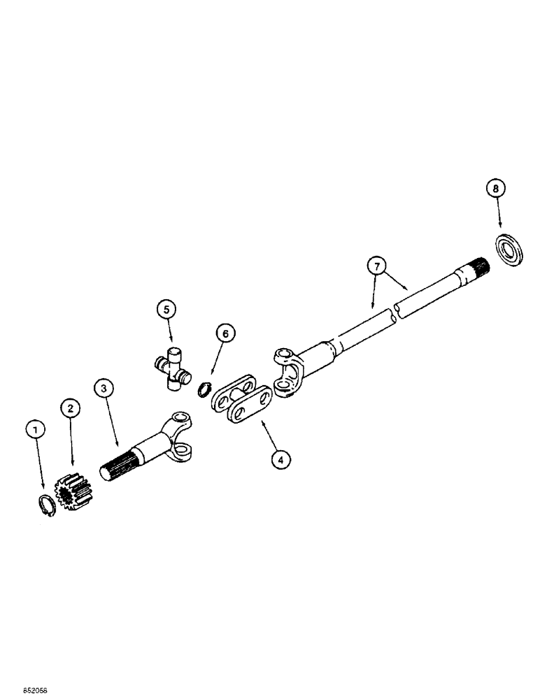 Схема запчастей Case 585E - (6-50) - REAR DRIVE AXLE, AXLE SHAFTS (06) - POWER TRAIN