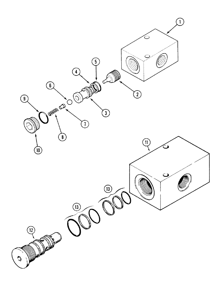 Схема запчастей Case 580SK - (8-350) - VALVE ASSEMBLY, STABILIZER CYLINDER (08) - HYDRAULICS