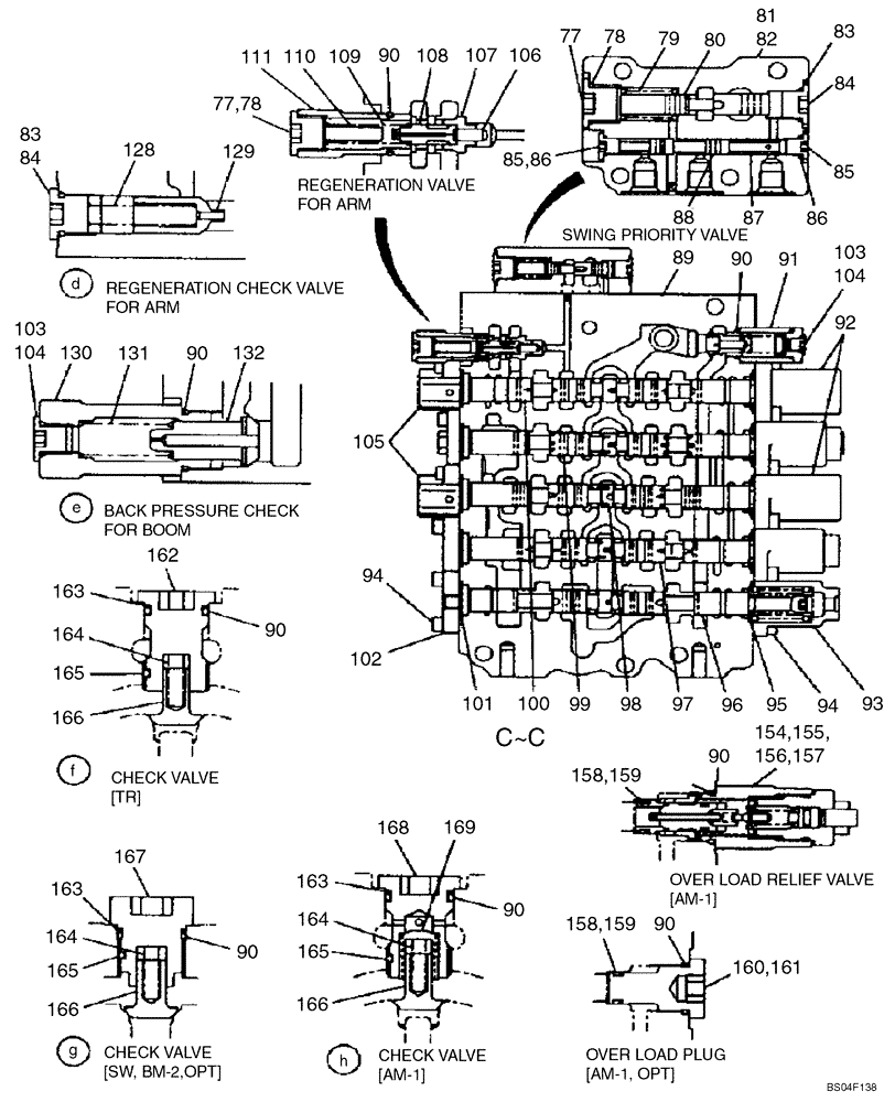 Схема запчастей Case CX160 - (08-63) - VALVE ASSY - CONTROL (08) - HYDRAULICS