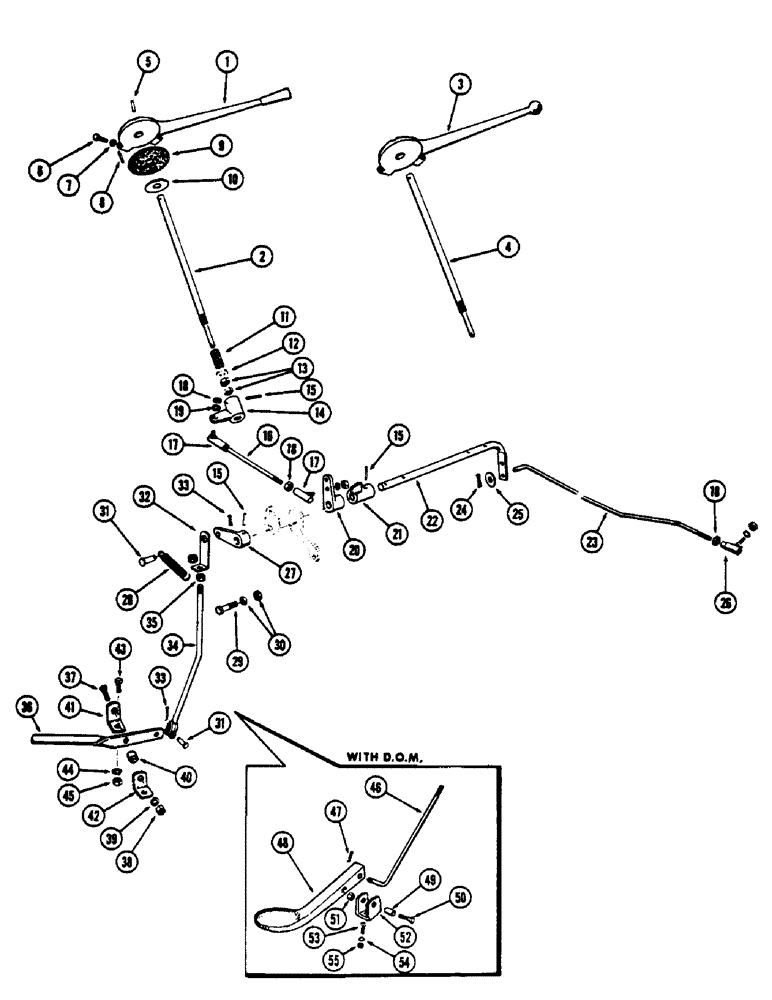 Схема запчастей Case 530CK - (058) - THROTTLE CONTROL LINKAGE, (188) DIESEL ENGINE (10) - ENGINE