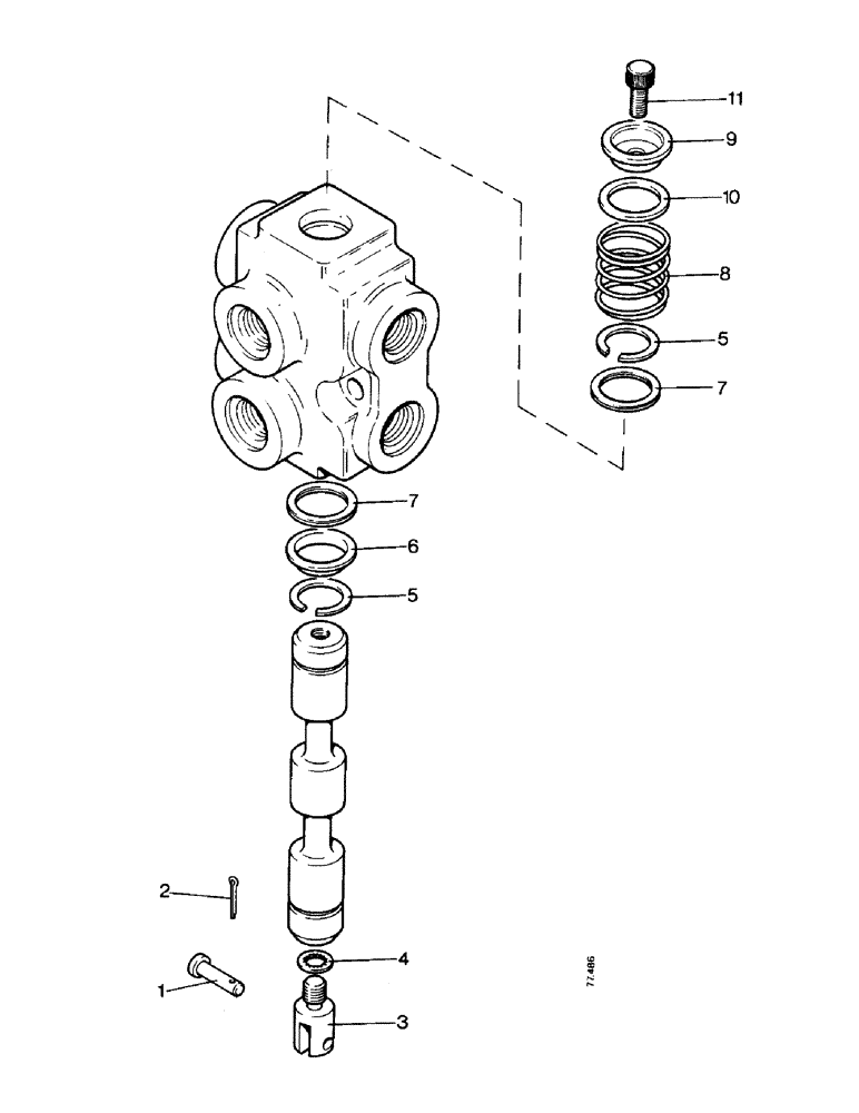 Схема запчастей Case 850 - (H06-1) - ANGLE TILT PITCH DOZER - DIVERSION VALVE (07) - HYDRAULIC SYSTEM