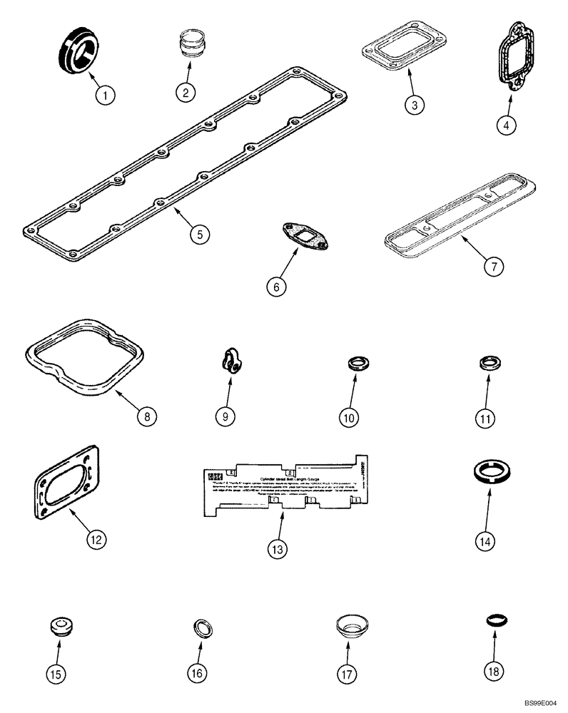 Схема запчастей Case 1150H_IND - (02-22) - GASKET KIT (02) - ENGINE