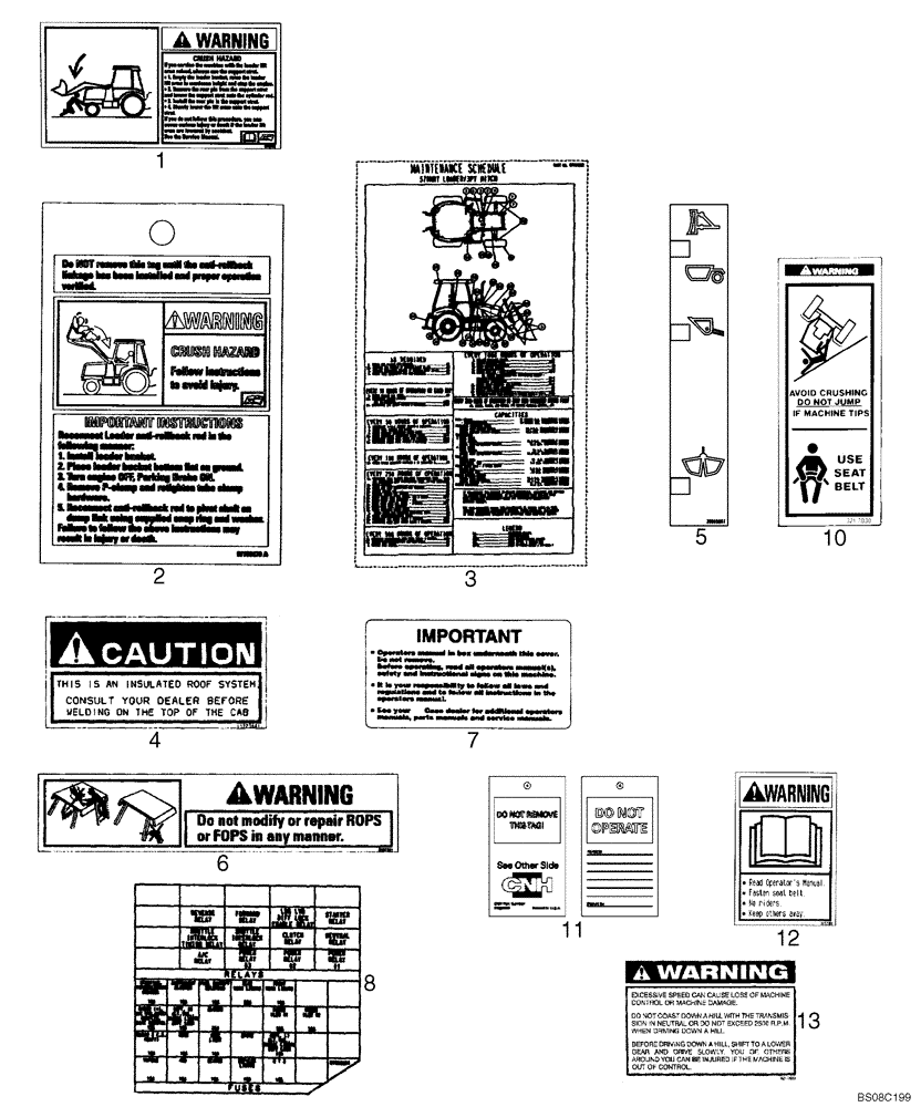 Схема запчастей Case 570MXT - (09-62) - DECALS - LATIN AMERICAN SPANISH (09) - CHASSIS/ATTACHMENTS