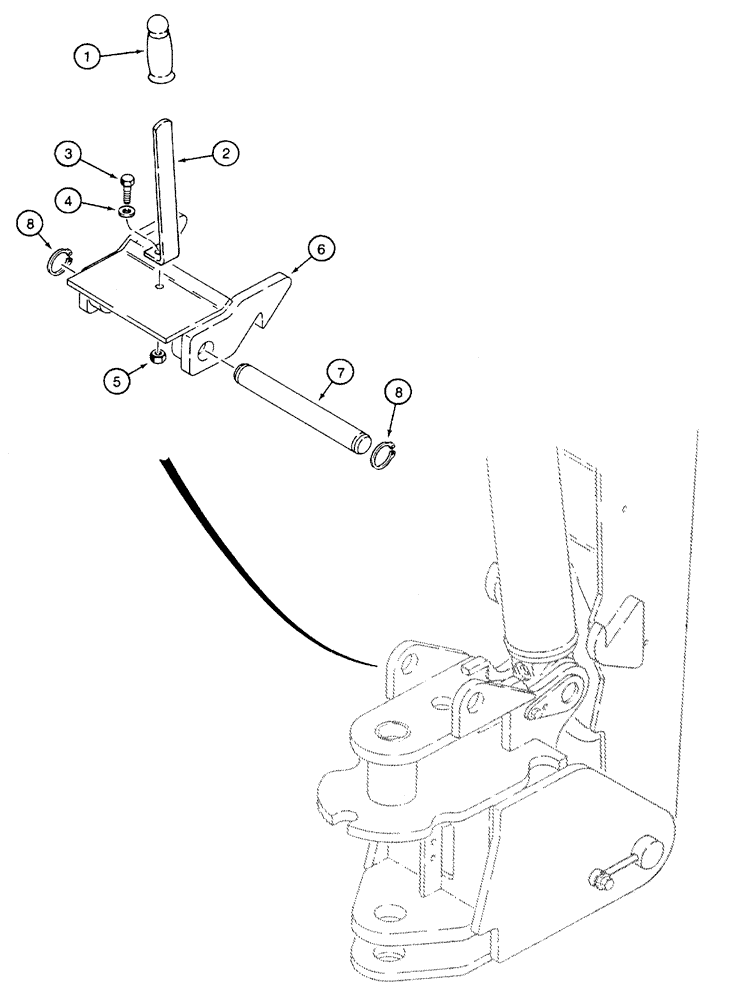 Схема запчастей Case 960 - (09-15) - BOOM LATCH (09) - CHASSIS