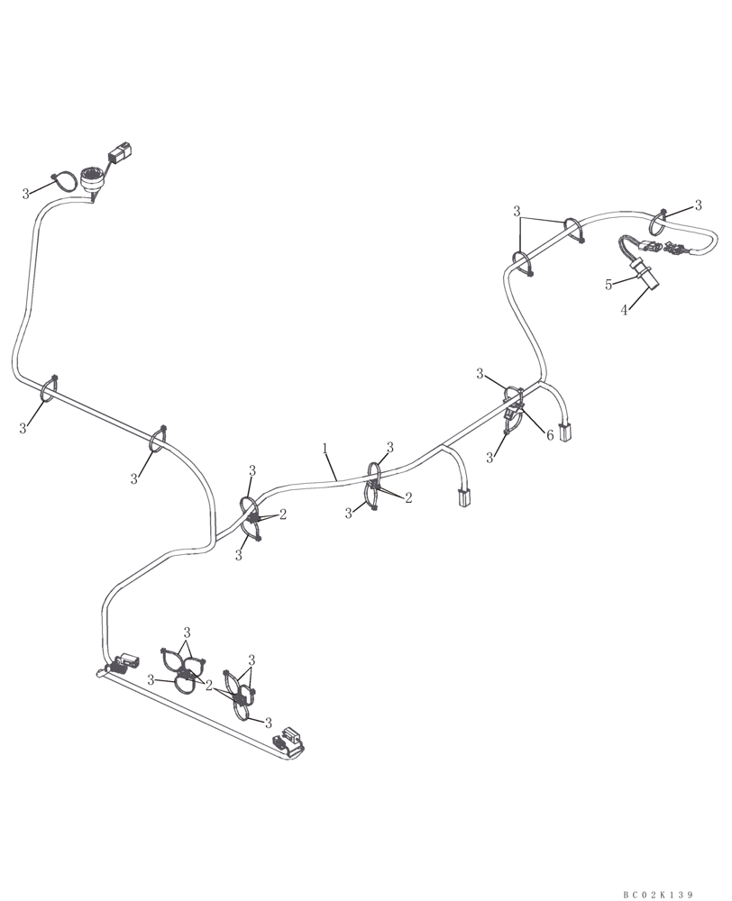 Схема запчастей Case 850K - (04-11) - HARNESS, MICROCONTROLLER TO PUMP AND MOTORS (04) - ELECTRICAL SYSTEMS