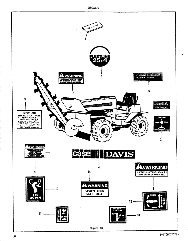 Схема запчастей Case DAVIS - (38) - DECALS 