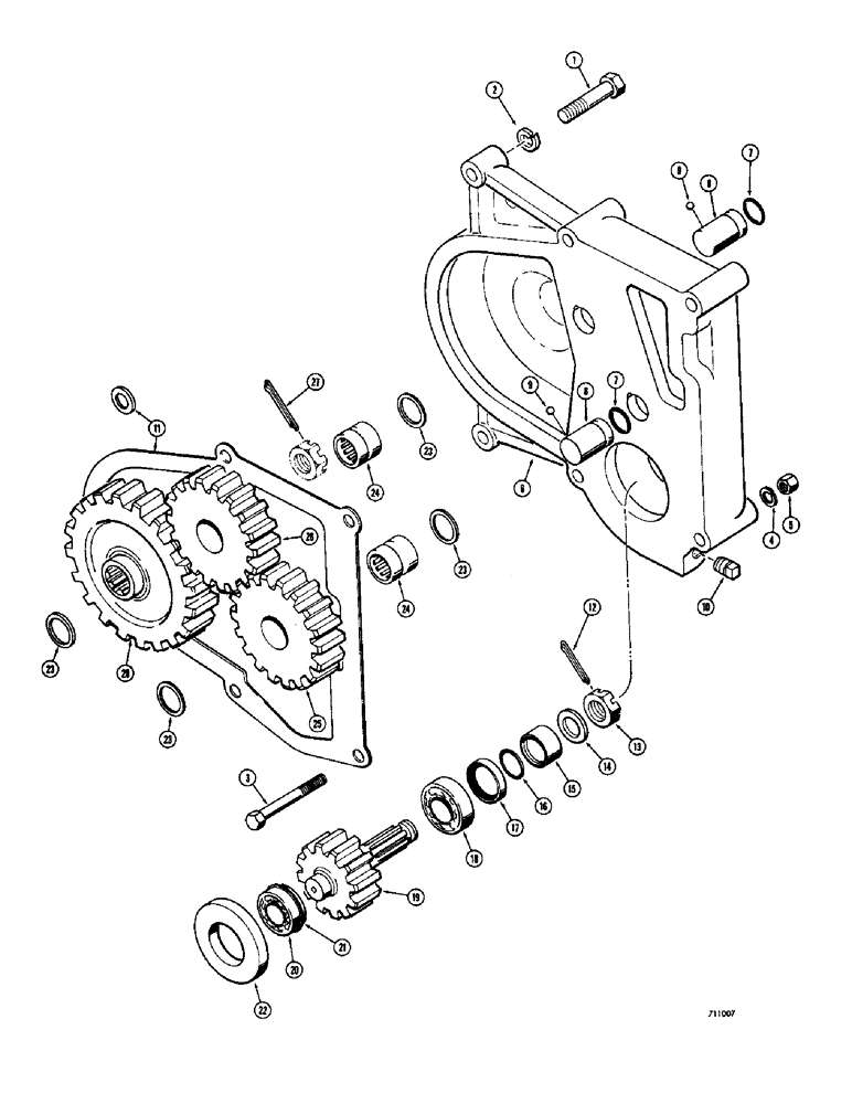 Схема запчастей Case 400C - (208) - GEARMATIC WINCH, WINCH ADAPTER PARTS, POWER SHIFT MODELS (88) - ACCESSORIES