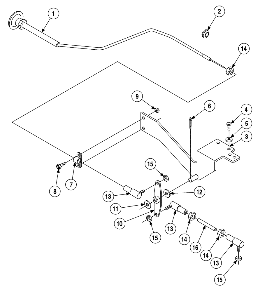 Схема запчастей Case 6010 - (03-01) - CONTROLS - THROTTLE (10) - ENGINE