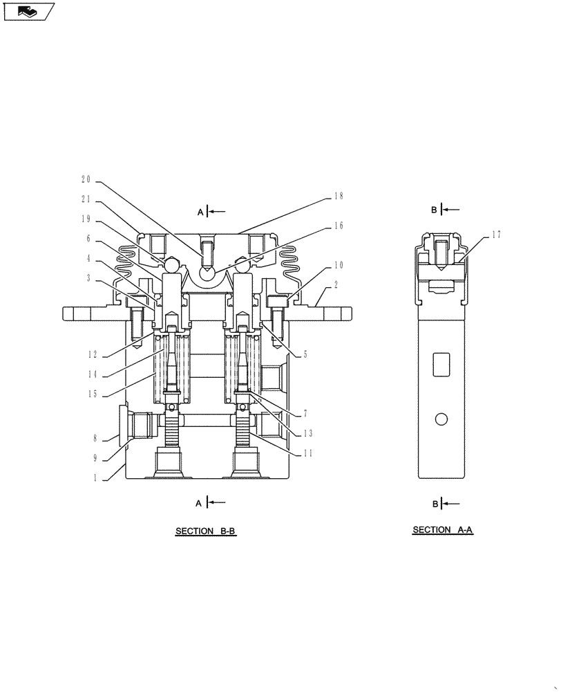 Схема запчастей Case CX55BMSR - (01-036[02]) - CONTROL LINES, REMOTE (DOZER) (35) - HYDRAULIC SYSTEMS