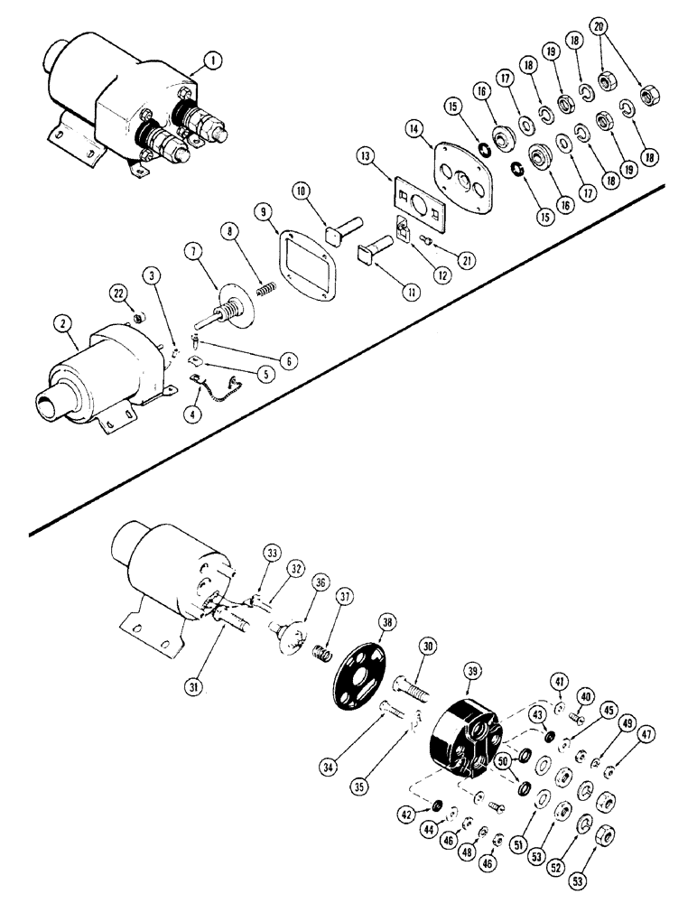 Схема запчастей Case W8C - (058) - A42376 SOLENOID, (401) DIESEL ENGINE, (377) SPARK IGNITION (04) - ELECTRICAL SYSTEMS