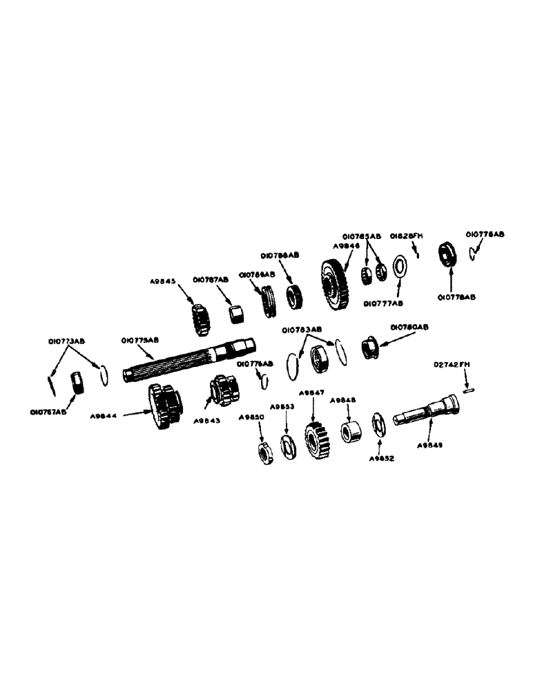 Схема запчастей Case 420 - (091) - SLIDING GEAR SHAFT AND REVERSE IDLER SHUTTLE TRANSMISSION (21) - TRANSMISSION