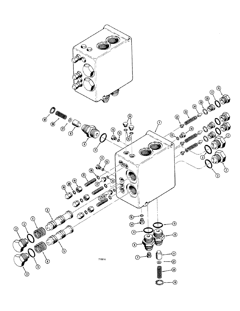 Схема запчастей Case 680CK - (382) - D54561 HYDRA-GUIDE CONTROL VALVE (35) - HYDRAULIC SYSTEMS