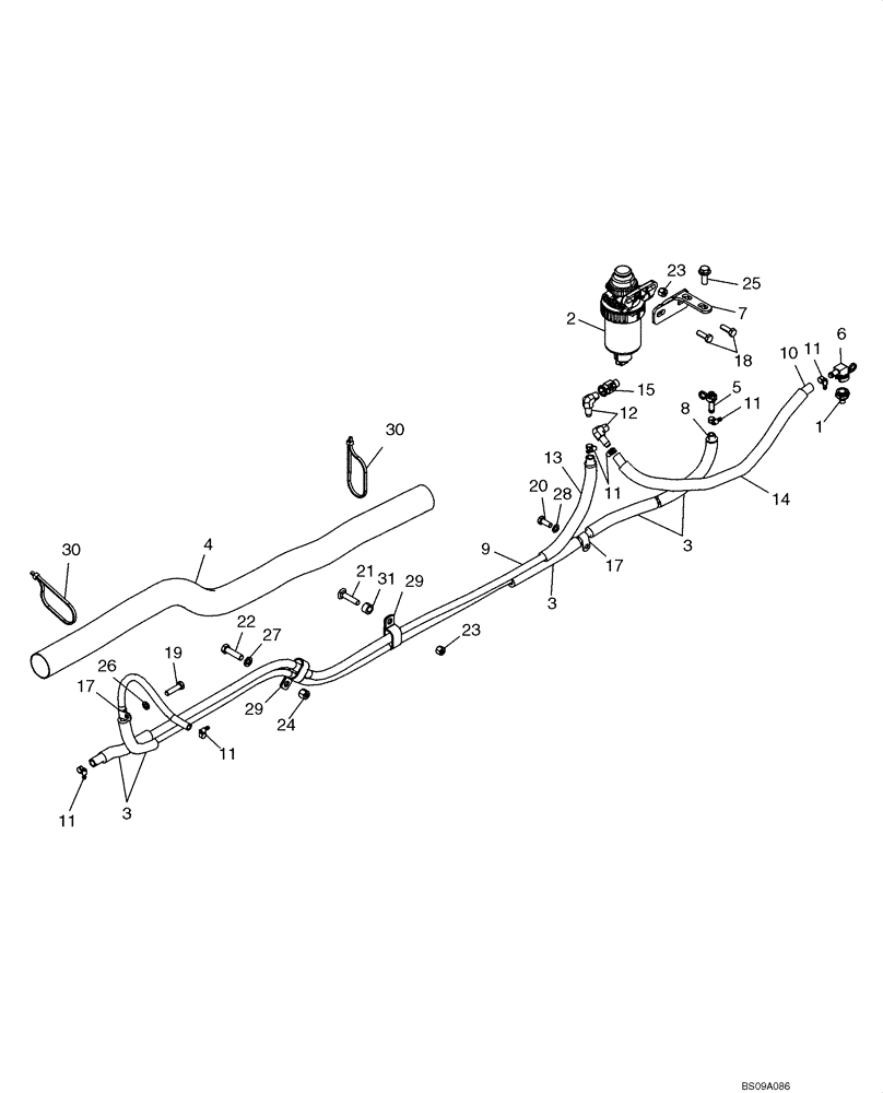 Схема запчастей Case 850L - (03-05[01]) - FUEL LINES (IF USED) (03) - FUEL SYSTEM