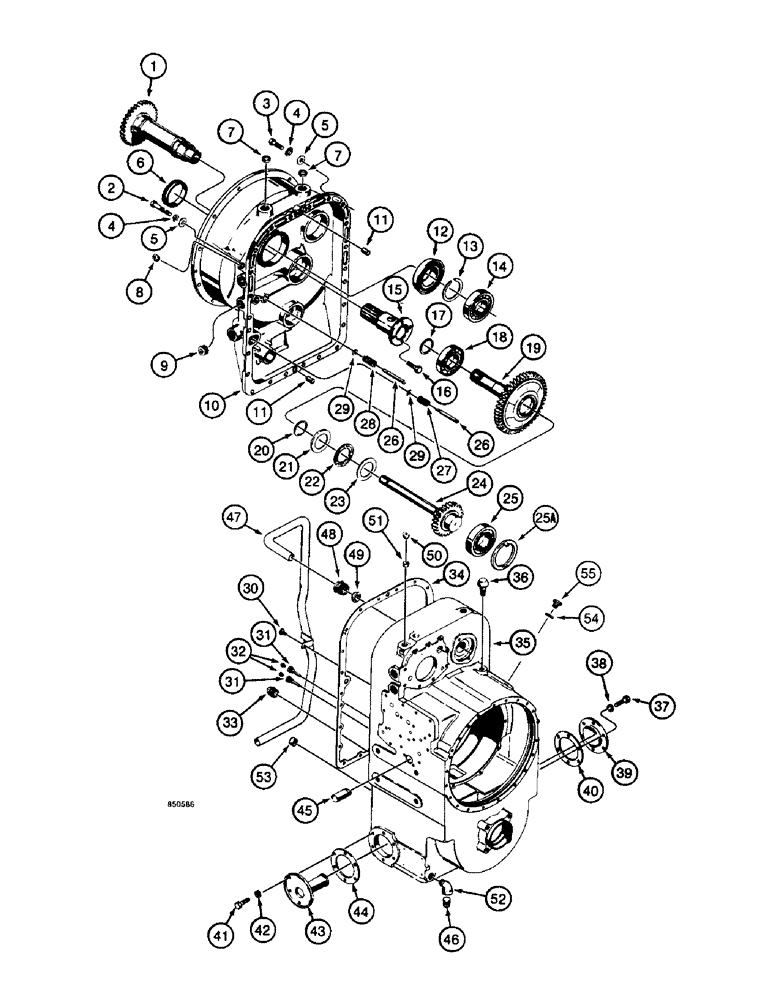 Схема запчастей Case W14 - (294) - TRANSMISSION, TORQUE CONVERTER HOUSING, GEARS, AND TRANSMISSION HOUSING (06) - POWER TRAIN