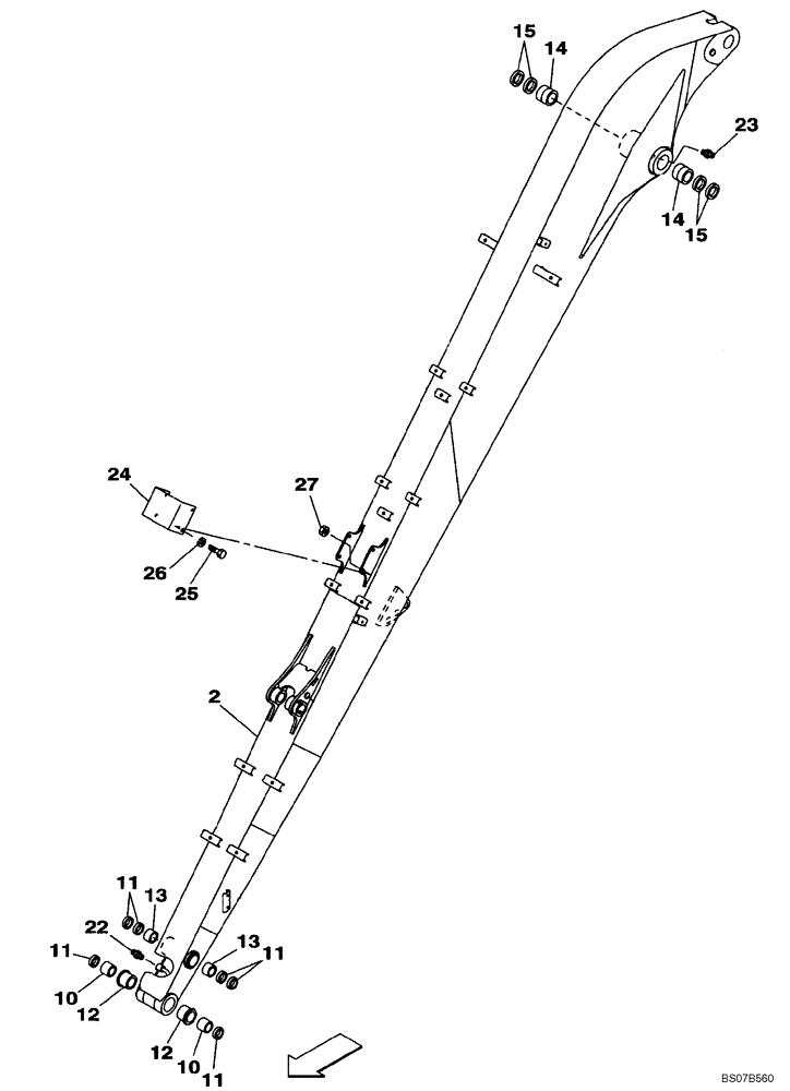 Схема запчастей Case CX210BLR - (09-39) - ARM, EXCAVATOR (09) - CHASSIS/ATTACHMENTS