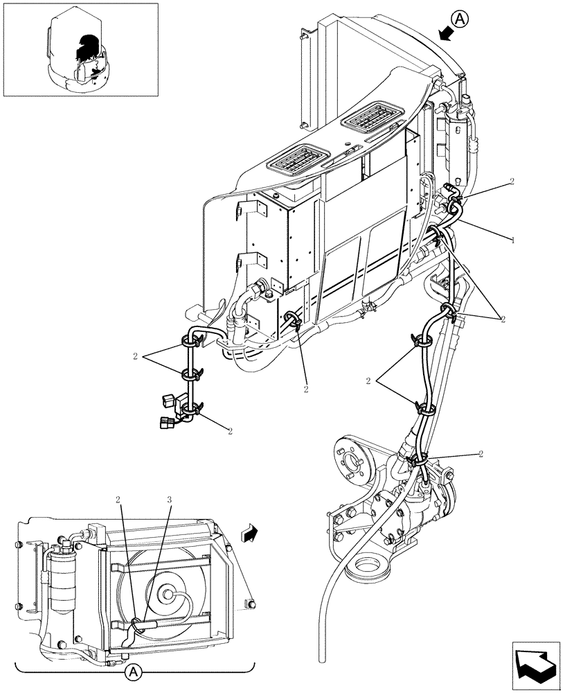 Схема запчастей Case CX31B - (802-01[1]) - HARNESS ASSY (COOLER) (50) - CAB CLIMATE CONTROL