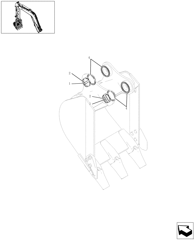 Схема запчастей Case CX27B - (670-01[1]) - BUCKET INSTALLATION (84) - BOOMS, DIPPERS & BUCKETS