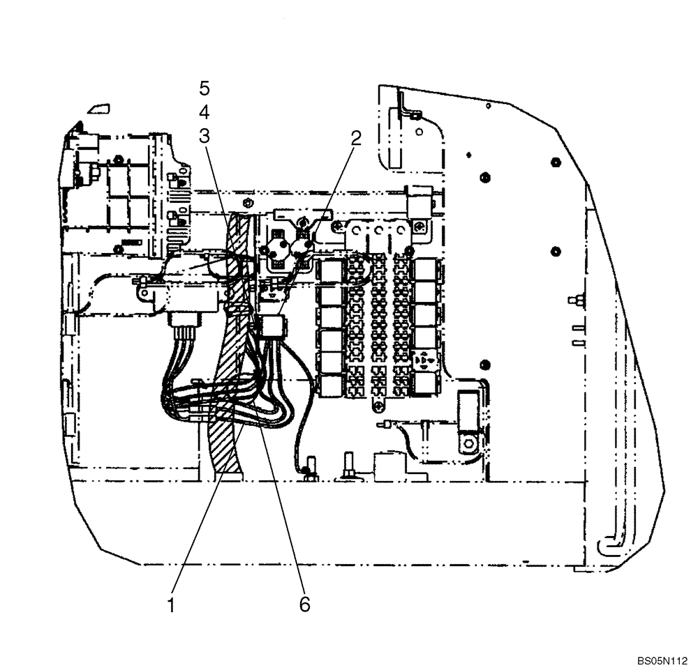 Схема запчастей Case 521D - (04-15B) - HARNESS - GRID HEATER - RELAY PANEL (04) - ELECTRICAL SYSTEMS