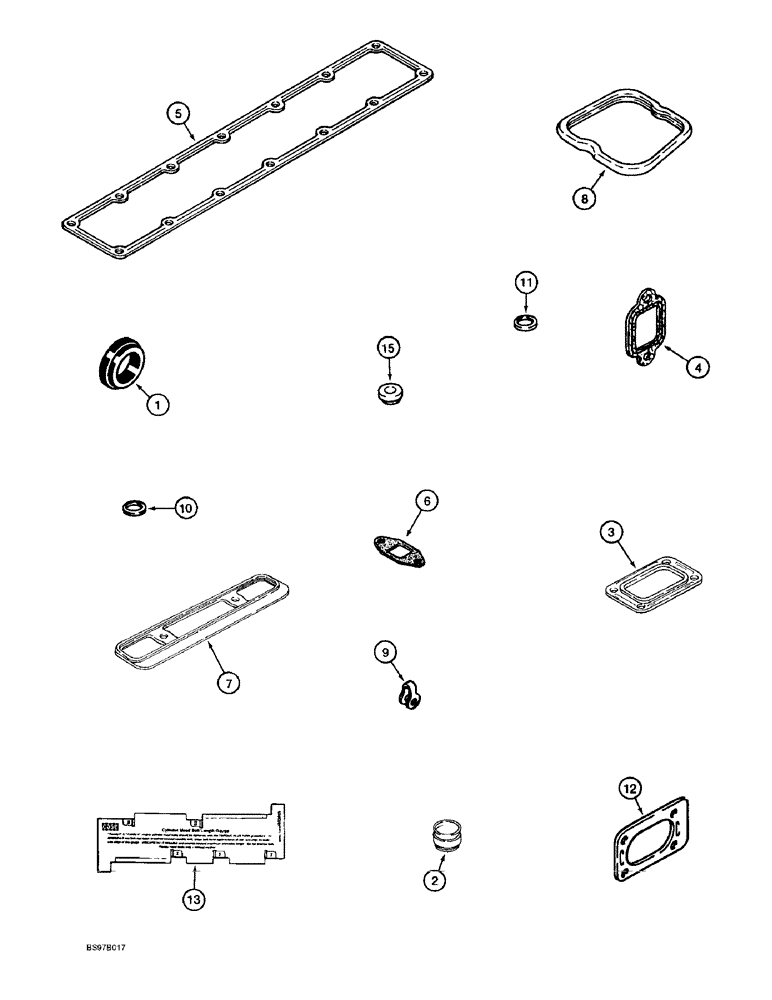 Схема запчастей Case 9030B - (2-82) - GASKET KIT, 6T-590 EMISSIONS CERTIFIED ENGINE, P.I.N. DAC03#2001 AND AFTER, VALVE GRIND (02) - ENGINE