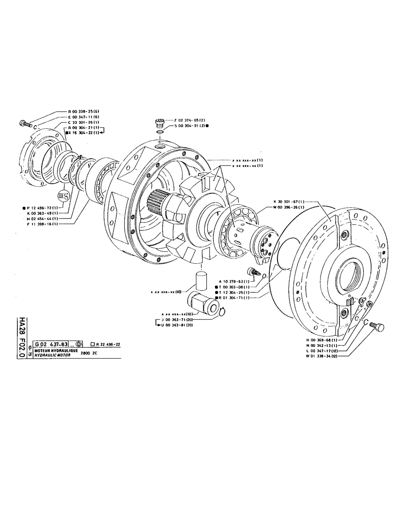 Схема запчастей Case 220 - (142) - HYDRAULIC MOTOR (07) - HYDRAULIC SYSTEM