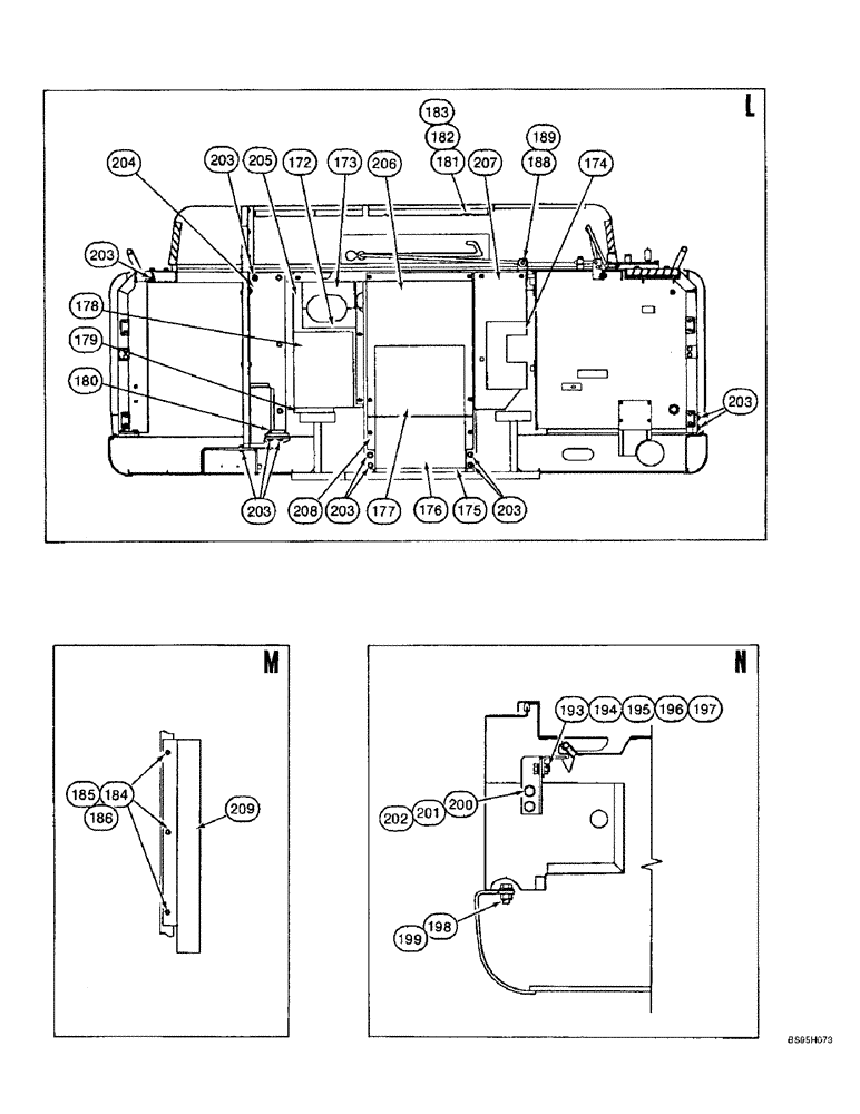 Схема запчастей Case 9060B - (9-024) - UPPER STRUCTURE - CONTINUED (09) - CHASSIS