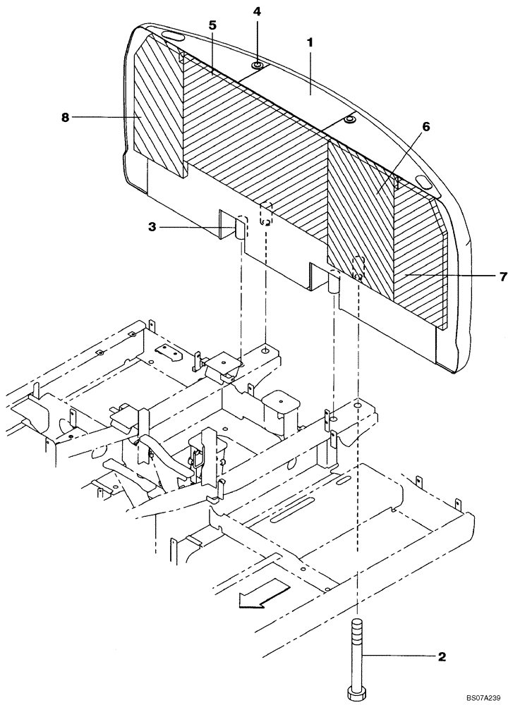 Схема запчастей Case CX160B - (09-04) - COUNTERWEIGHT - SOUNDPROOFING (09) - CHASSIS/ATTACHMENTS