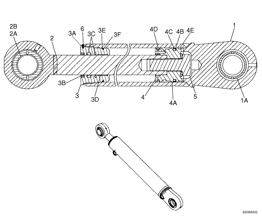 Схема запчастей Case 921E - (05-15) - CYLINDER ASSY - STEERING (05) - STEERING