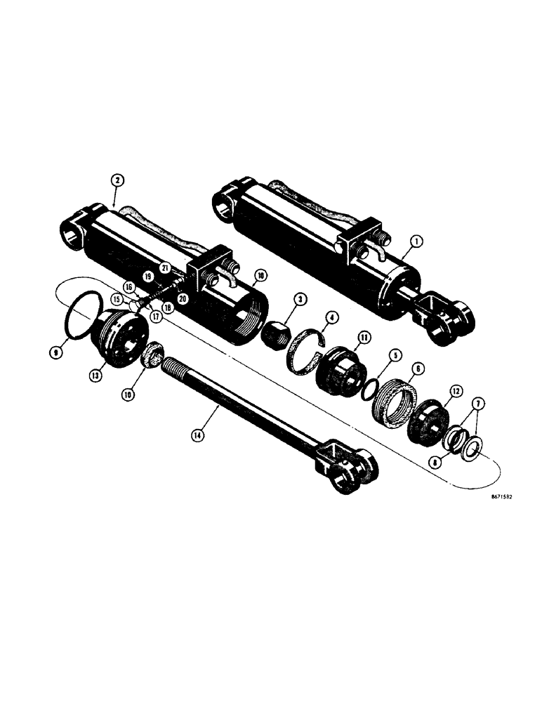 Схема запчастей Case 310G - (216) - D35616 DROTT CLAM CYLINDER (07) - HYDRAULIC SYSTEM