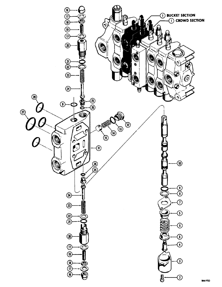 Схема запчастей Case 34 - (50) - D40757 BACKHOE BUCKET AND CROWD SECTION 