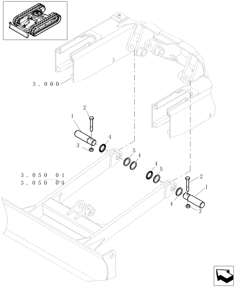 Схема запчастей Case CX16B - (3.050[04]) - DOZER INSTAL (86) - DOZER