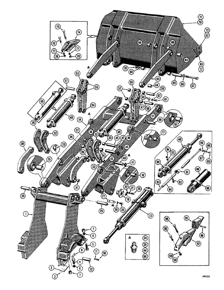 Схема запчастей Case 750 - (172) - LOADER (05) - UPPERSTRUCTURE CHASSIS