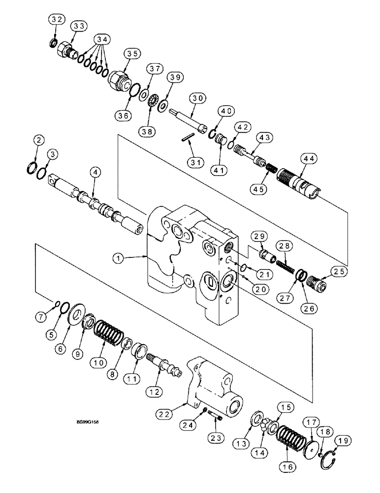 Схема запчастей Case 570LXT - (8-116) - AUXILIARY VALVE, HAND HELD SECTION (08) - HYDRAULICS