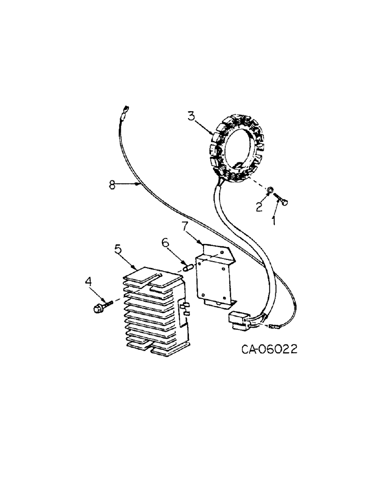 Схема запчастей Case 4130 - (08-3[1]) - FOR 4130 LOADERS WITH (06) - ELECTRICAL