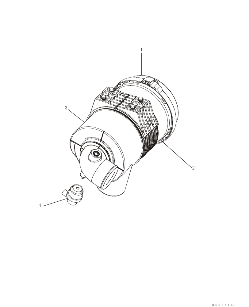 Схема запчастей Case 580SM - (02-05) - 87442618 AIR CLEANER (02) - ENGINE