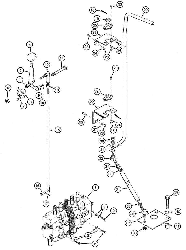 Схема запчастей Case 960 - (05-02) - CONTROLS STEERING, REAR (05) - STEERING