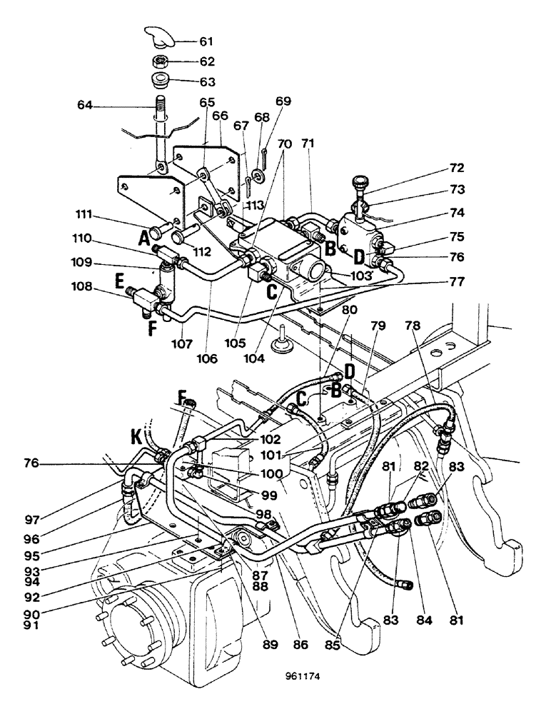 Схема запчастей Case 580G - (560) - AUXILIARY HYDRAULICS FOR FRONT AND REAR HYDRAULIC (09) - CHASSIS/ATTACHMENTS