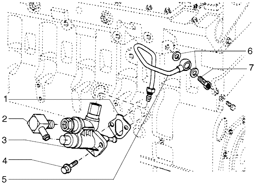 Схема запчастей Case 885 - (03-14[02]) - TRANSFER PUMP (03) - FUEL SYSTEM