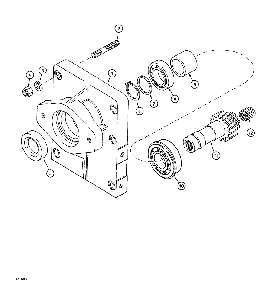 Схема запчастей Case 760 - (06-038) - TRANSMISSION, COVER AND INPUT SHAFT (21) - TRANSMISSION