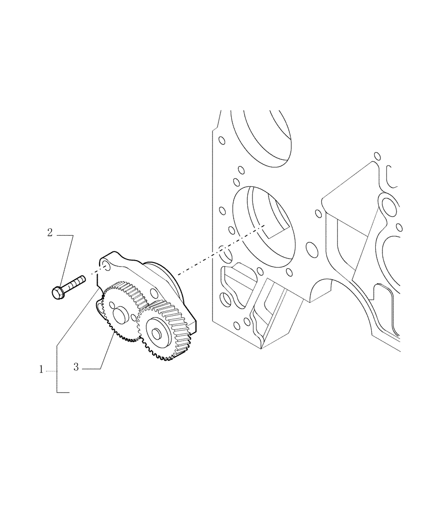 Схема запчастей Case 1850K LT - (0.300[01]) - OIL PUMP - ENGINE (01) - ENGINE