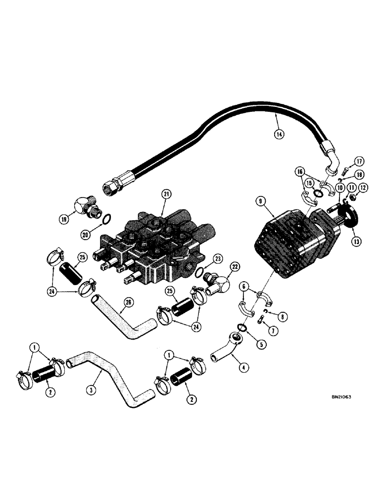 Схема запчастей Case 1000D - (240) - LOADER PRIMARY HYDRAULICS, (USED ON TRACTOR SERIAL NO. 7104771 & AFTER (07) - HYDRAULIC SYSTEM