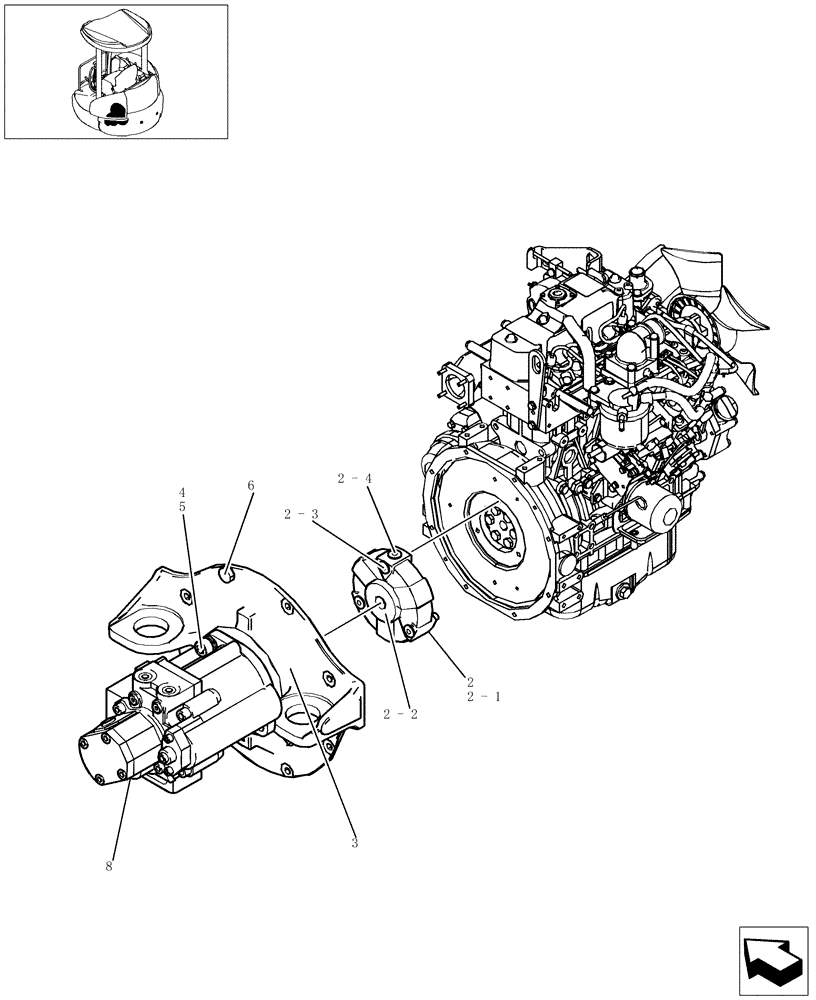 Схема запчастей Case CX36B - (070-01[1-01]) - POWER TAKE OFF ASSY (35) - HYDRAULIC SYSTEMS