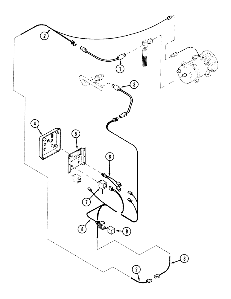 Схема запчастей Case 580SK - (4-18) - AIR CONDITIONING ELECTRICAL CIRCUIT (04) - ELECTRICAL SYSTEMS